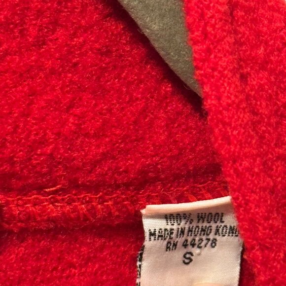 Marisa Christina Red Wool Jacket With Black Velcro Closure Sz  S jacket - Picture 5 of 12